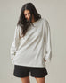 Women's Relaxed Cotton Long Sleeve - Striped - Flint Stone Stripe